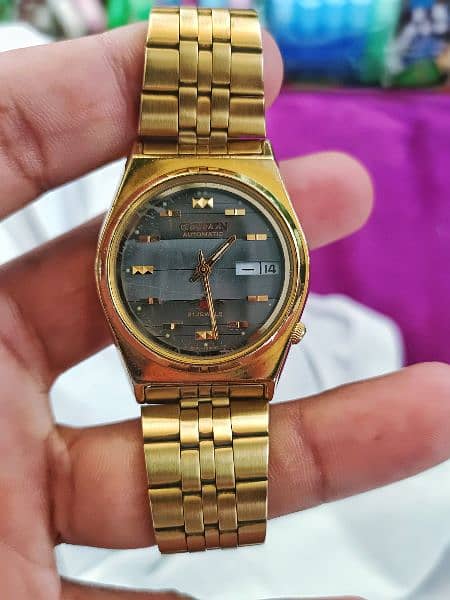 citizen automatic mens gold plated Day date vintage 10
