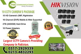 10 CCTV Cameras Package Hik Vision (Authorized Dealer)
