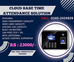 Biometric Fingerprint Face Time Attendance Machine with CloudSoftware