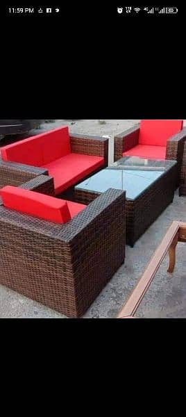 Outdoor rattan sofa set 3