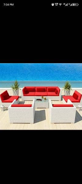 Outdoor rattan sofa set 4