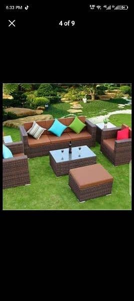 Outdoor rattan sofa set 5