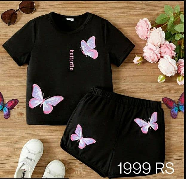 2 PCs cotton. stichted t shirt and shorts for kids . . . New Design  3