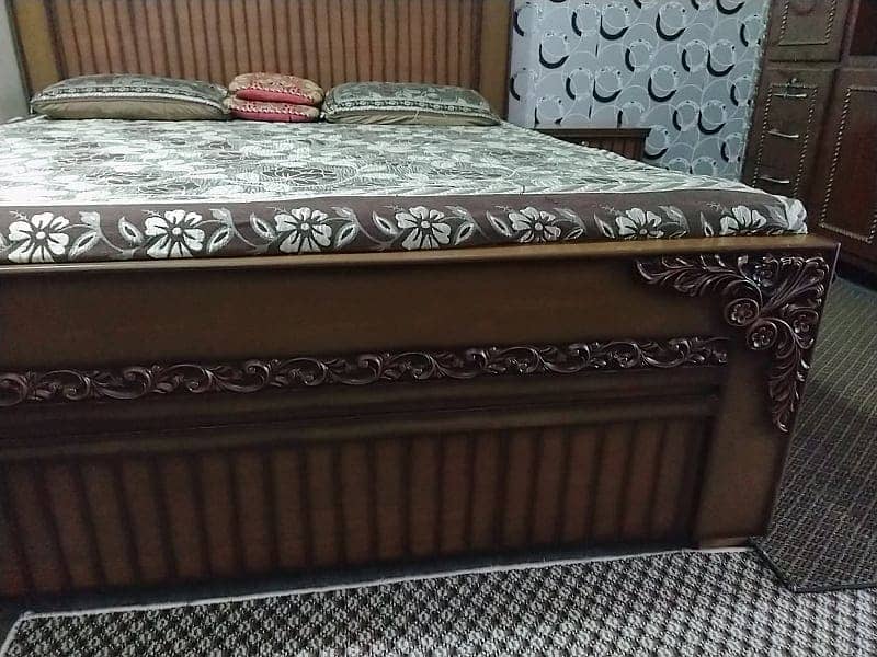 bed with a side table (without Mattress) 2