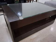 Center table with glass top