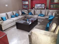 contact number 03008412464 U shape 12 seater velvet sofa set new