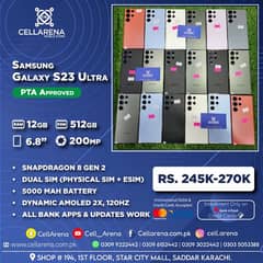 Cellarena Samsung S23 Ultra 12GB 1TB 512GB 256Gb Dual Sim Approved