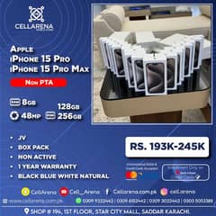 Iphone 15 Pro & 15 Pro Max JV 128GB 256GB Box pack Cellarena