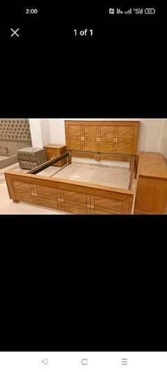 Double bed/King size bed/Queen size bed/Wooden bed/bedset 0
