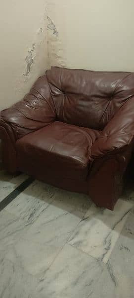 leather sofa set 1/2/3 7
