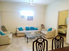 Fully furnished apartments for rent 2 Bedroom with attach bathroom drawing room TV Lounge