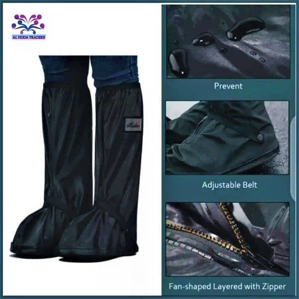 WaterProof Rain Shoes Cover | For Boots / Joggers | With Leather Sole 3