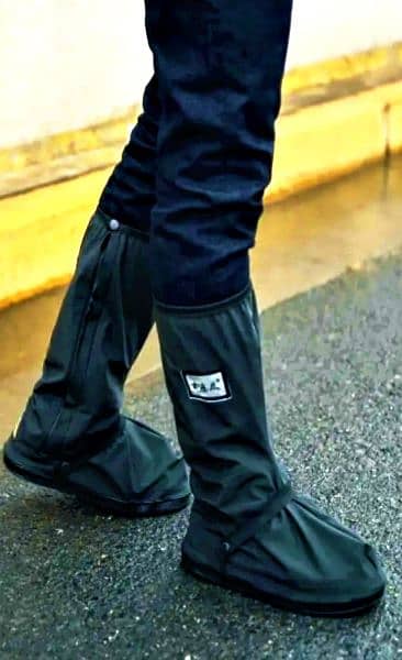 WaterProof Rain Shoes Cover | For Boots / Joggers | With Leather Sole 4