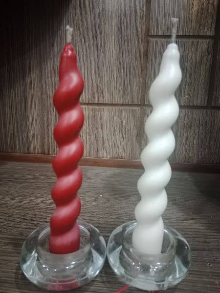 pack of 2 beautiful spiral candles 17