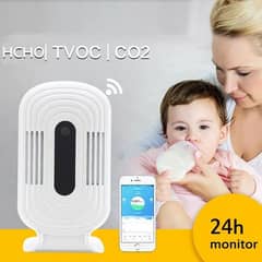 JQ200 Intelligent WIFI CO2 HCHO TVOC Air Quality Analyzer Detec 0