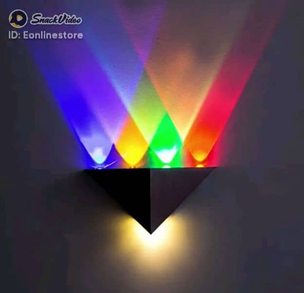 Led Wall Lamp 3W Aluminum Body Triangle Wall Light For Bedroom H 1
