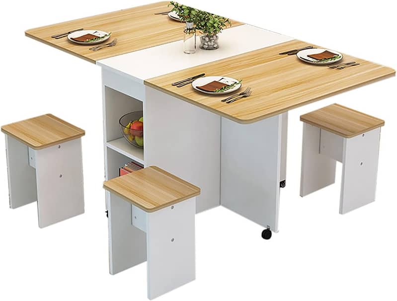 New Modern Metal Frame Table With Stools, Dining Table kitchen Table 2