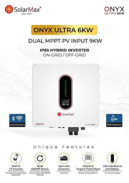 SolarMax Hybrid Inverter 6KW Onyx PV9000 0