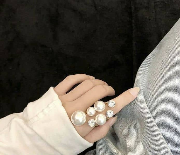 Multi Beads Adjustable Ring 0