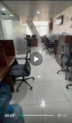 Fully Furnished office for rent in satellite town commercial market 0