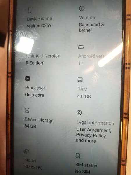 realme C25Y for sale with box & charger 0