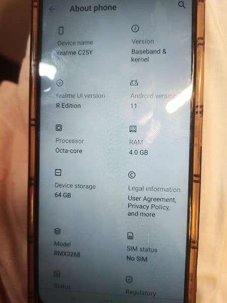 realme C25Y for sale with box & charger 1