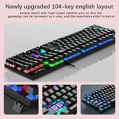 Keyboard AULA Mountain  Rainbow LED Backlit Wired Mechanical Keyboard 0