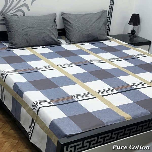 Pure cotton King size bedsheet contact us on what's app (03020640429) 8