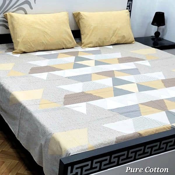 Pure cotton King size bedsheet contact us on what's app (03020640429) 10