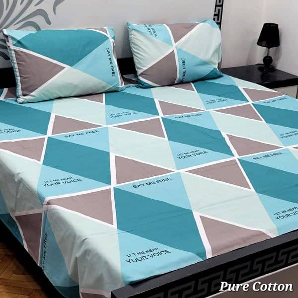 Pure cotton King size bedsheet contact us on what's app (03020640429) 14