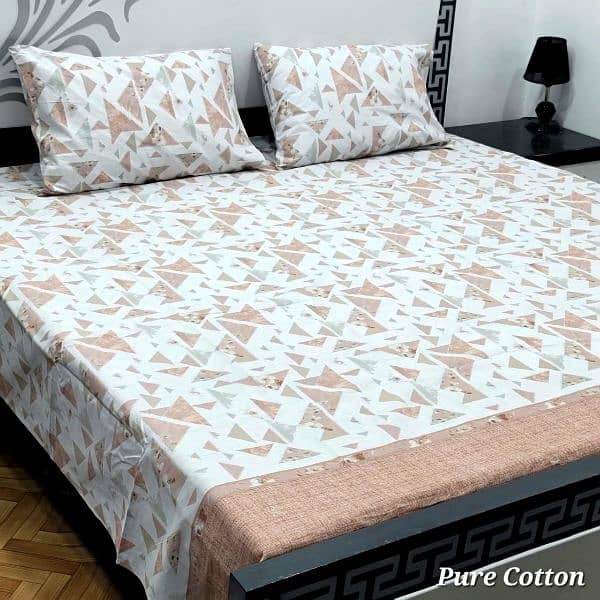 Pure cotton King size bedsheet contact us on what's app (03020640429) 15