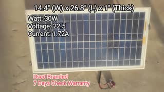 30W Solar Panel With Stand Rs:5000