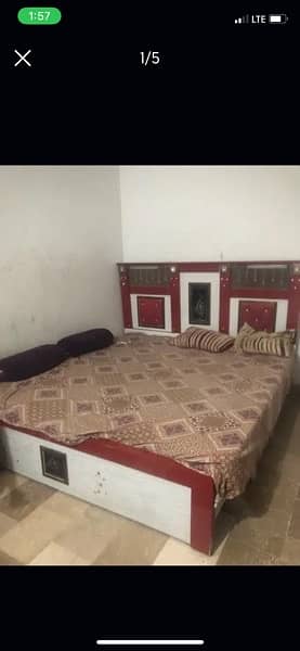 king size bed with mattress best condition 1