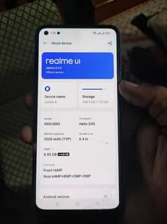 REALME 8 8GB RAM 128GB ROM OFFICIAL PTA APPROVED 0