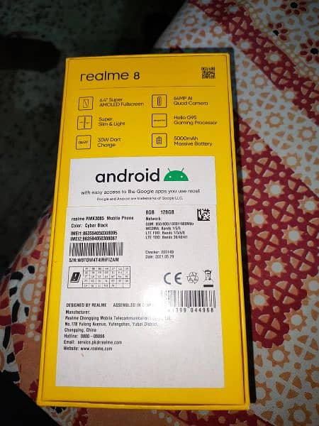 REALME 8 8GB RAM 128GB ROM OFFICIAL PTA APPROVED 6