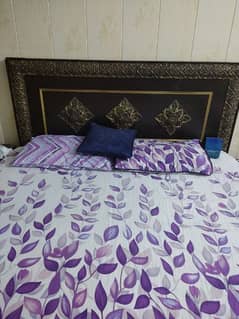 Queen size bed with mattress for sale in good condition