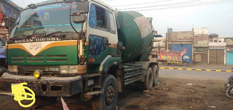 nissan diesel concrete mixture truck. 1