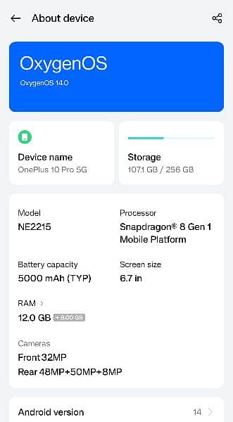 ONE PLUS 10 Pro 5G for Sale 6