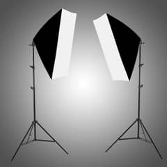 2 Softbox With 2 Stand for video light shoot youtube