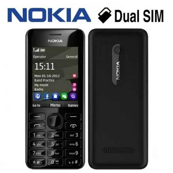 Nokia 206 ORIGINAL 100% non PTA PRICE 6500 PTA approved fee 660 1