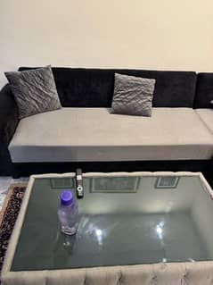 L Shapped Sofa set for sale with table
