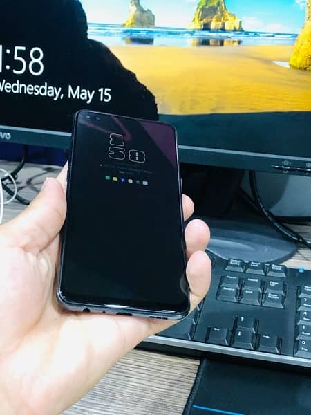 OPPO F17 PRO 10 by 8 condition 8gb 128gb black colour PTA Approved 10
