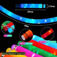 LED Flash Pop tubes sensory toy luminous retractable Glow stick 0