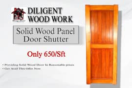 Solid Wood Panel Door Shutters 0