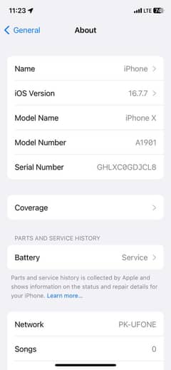 Iphone x 256GB officially Pta Approved 0