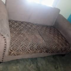 2 seated sofa without cushion. . . foam not that good . used fom