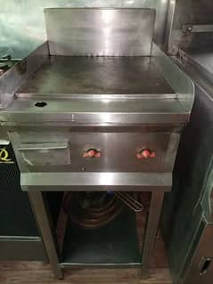 Hot Plate, Deep Fryer, Working Table Fast Food Kitchen