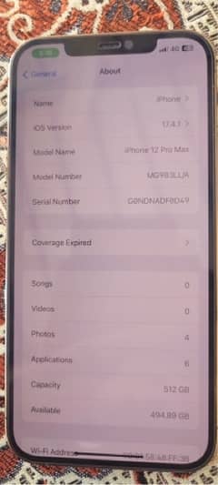 Apple iphone 12 pro max 512 GB (Location Kamra,Hazro ,Hatian)