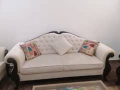 7 seater new solid sofa with center table and cusion for sale