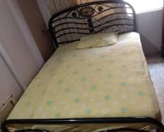 Iron Bed Double with Spring Mattress . .